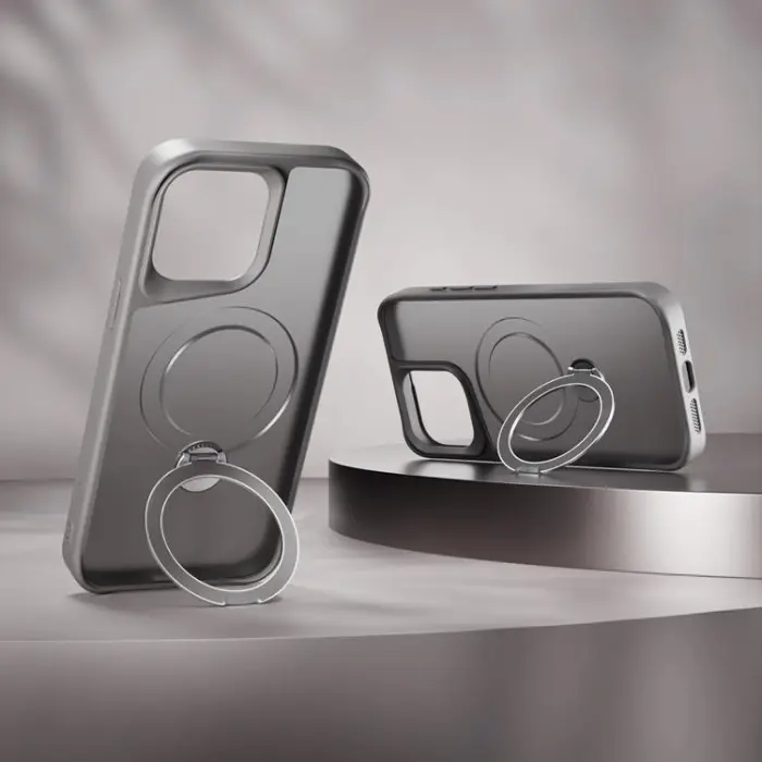 Etteri - Etteri iPhone 12/12 Pro Mobilskal MagSafe Matt Ring - Grå