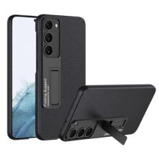 GKK - GKK Galaxy S23 Mobilskal Kickstand PU-Läder - Svart