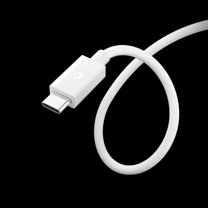 Spigen - Tech-Protect USB-C till USB-C kabel Essential 1m - Vit