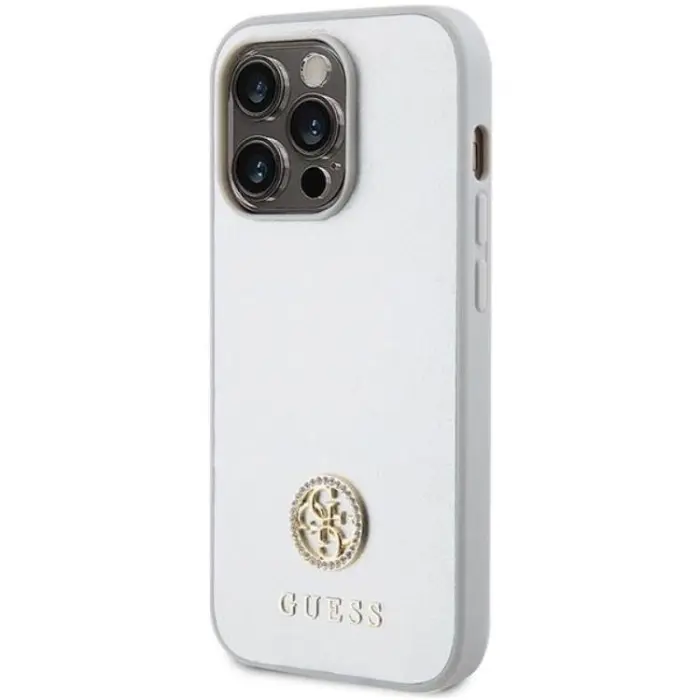 Guess - Guess iPhone 15 Plus Mobilskal Strass Metal Logo - Silver