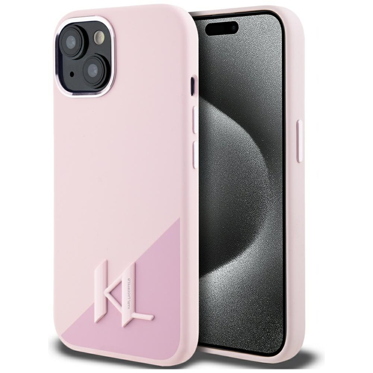 Karl Lagerfeld iPhone 15 Mobilskal Magsafe Shadow Metal - Rosa | 2353 | AlltMobil