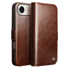 QIALINO - QIALINO iPhone Air Plånboksfodral Äkta Läder - Brun