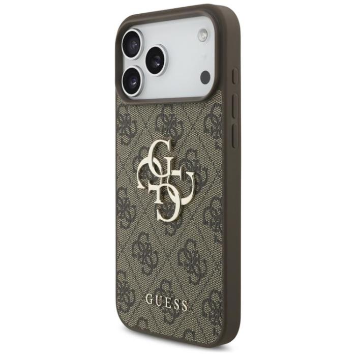 Guess - Guess iPhone 17 Pro Max Mobilskal 4G Strap 4G Classic Logo - Brun