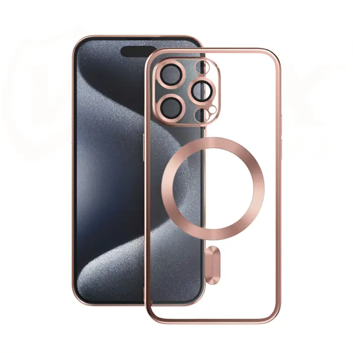 VMAX - Vmax Elektropläterat Mag TPU Skal iPhone 14 Pro Roséguld