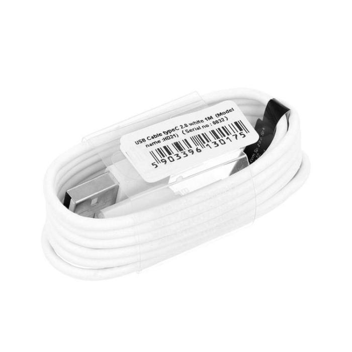 OEM - USB-C till USB-A kabel 2m HD22 - Vit