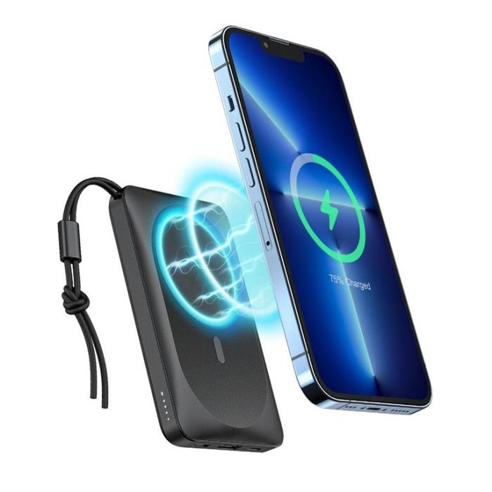 Veger - Veger Magsafe Powerbank 10,000mah Trådlös laddning - Svart