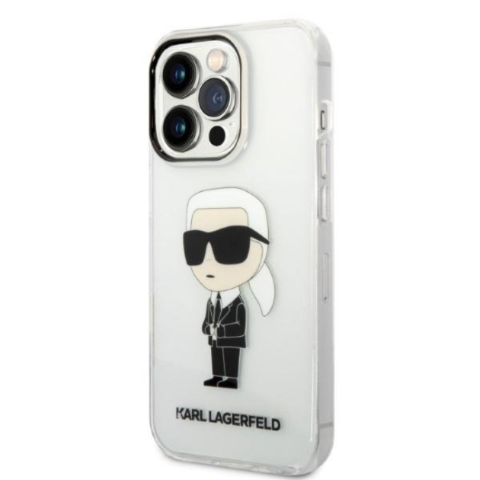 KARL LAGERFELD - Karl Lagerfeld iPhone 14 Pro Max Mobilskal Ikonik - Clear