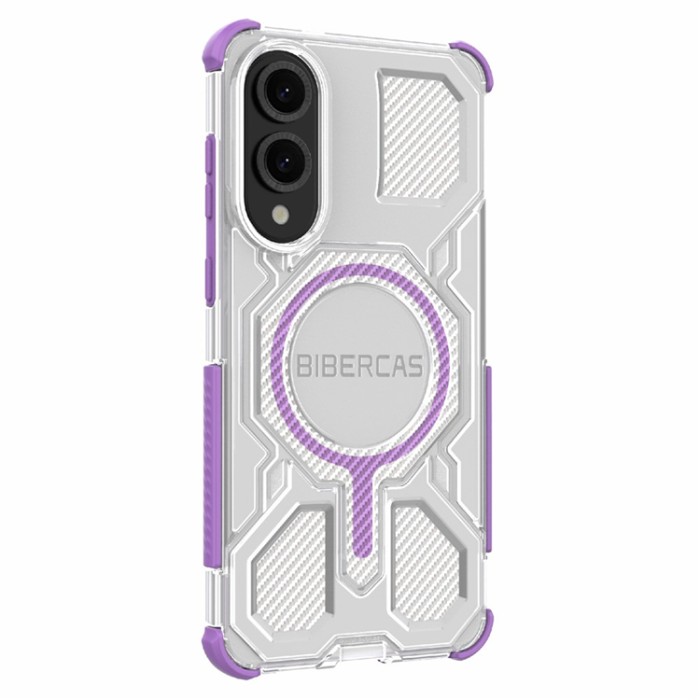 BIBERCAS - BIBERCAS Galaxy S25 Edge Mobilskal MagSafe J-16 - Lila