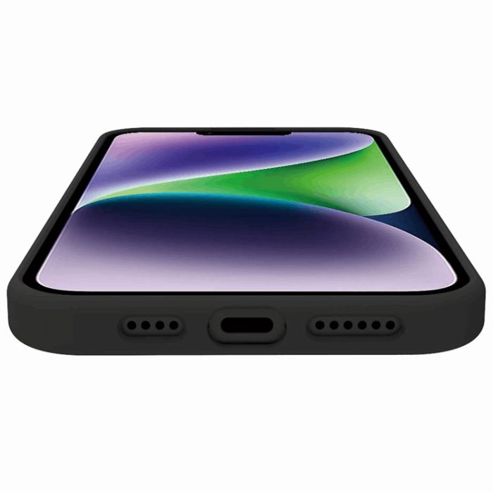 Celly - Celly iPhone 15 Plus Mobilskal MagSafe Cromo Soft Rubber - Svart