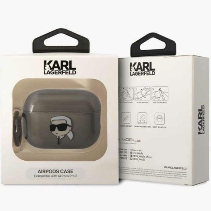 KARL LAGERFELD - Karl Lagerfeld Airpods Pro 2 Skal Ikonik Karl Lagerfeld - Svart