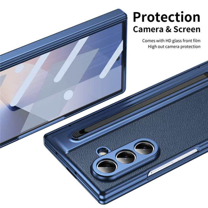 A-One Brand - Galaxy Z Fold 7 Mobilskal Matte Electroplated - Blå