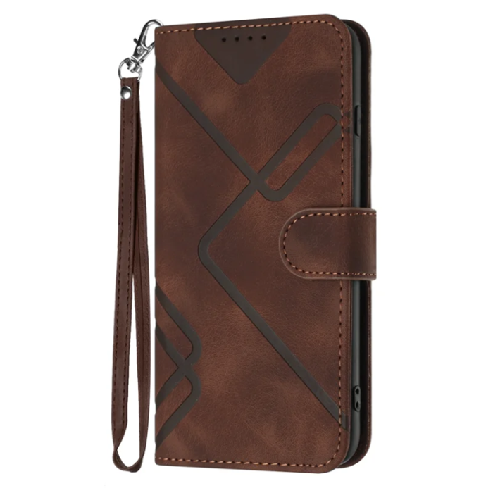 A-One Brand - iPhone 17 Pro Max Plånboksfodral Line - Brun