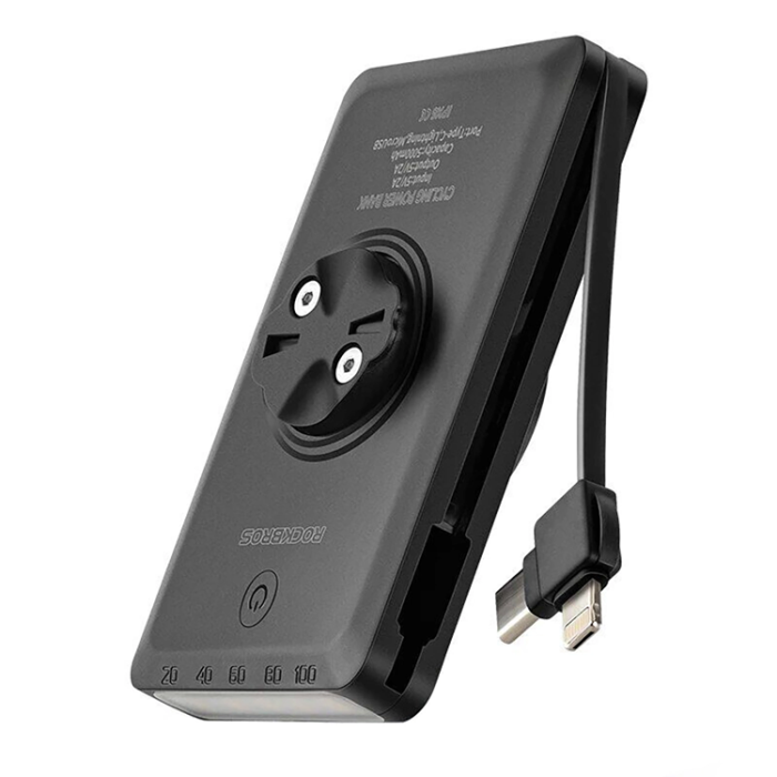 Rockbros - Rockbros Främre Cykelljus med Powerbank 5000mAh 150lm - Svart