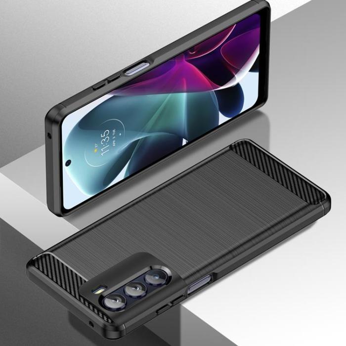 UTGATT1 - Carbon Motorola Moto G200 5G/Edge S30 Skal Flexible - Svart