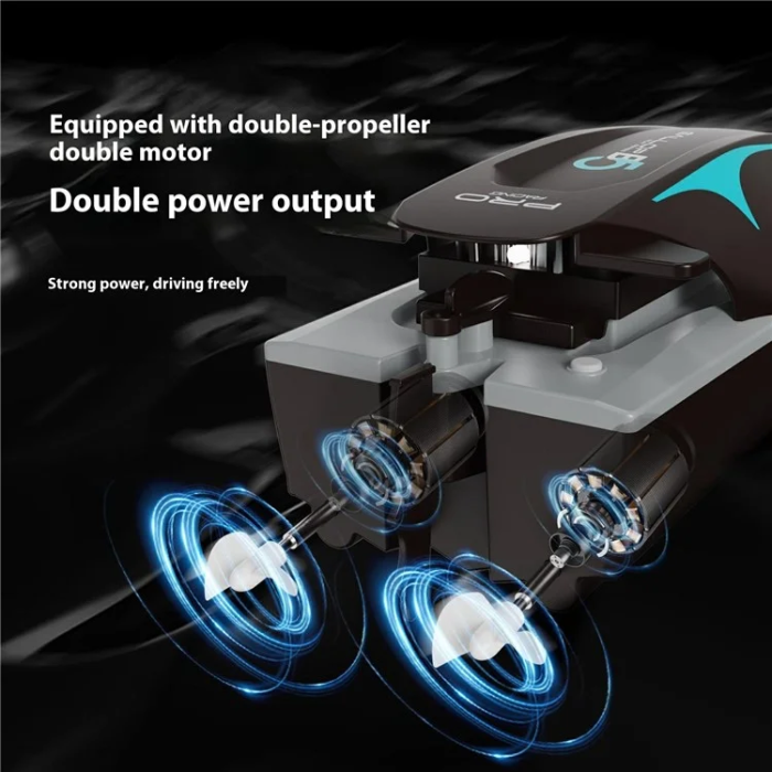 OEM - RC Elektrisk Yacht Motorbåt Leksak Enkelt Batteri B5 - Blå