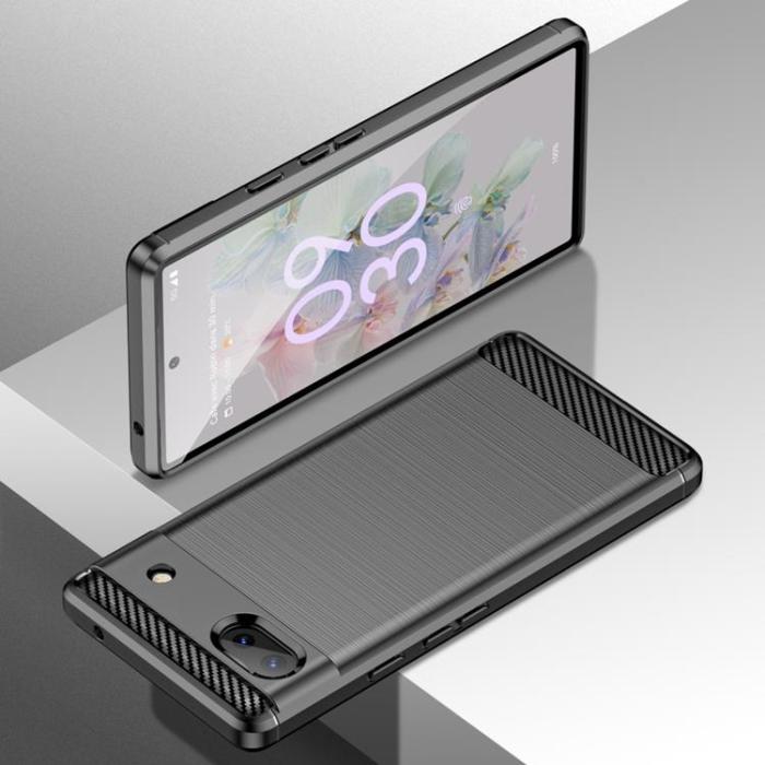OEM - Google Pixel 6a Skal Carbon Fiber - Svart