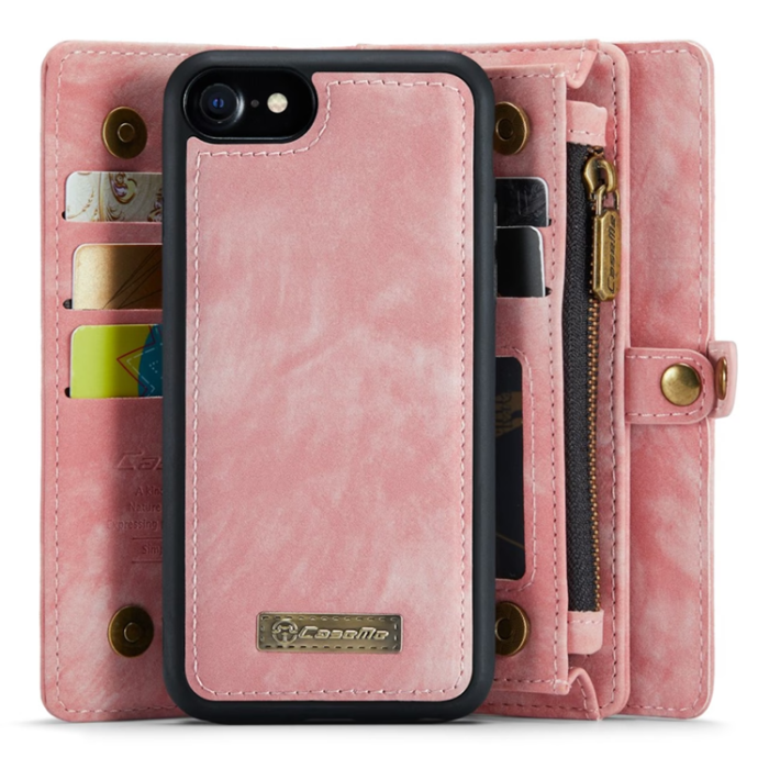 Caseme - Caseme iPhone 7/8/SE(2020/2022) Plånboksfodral Detachable Rosa