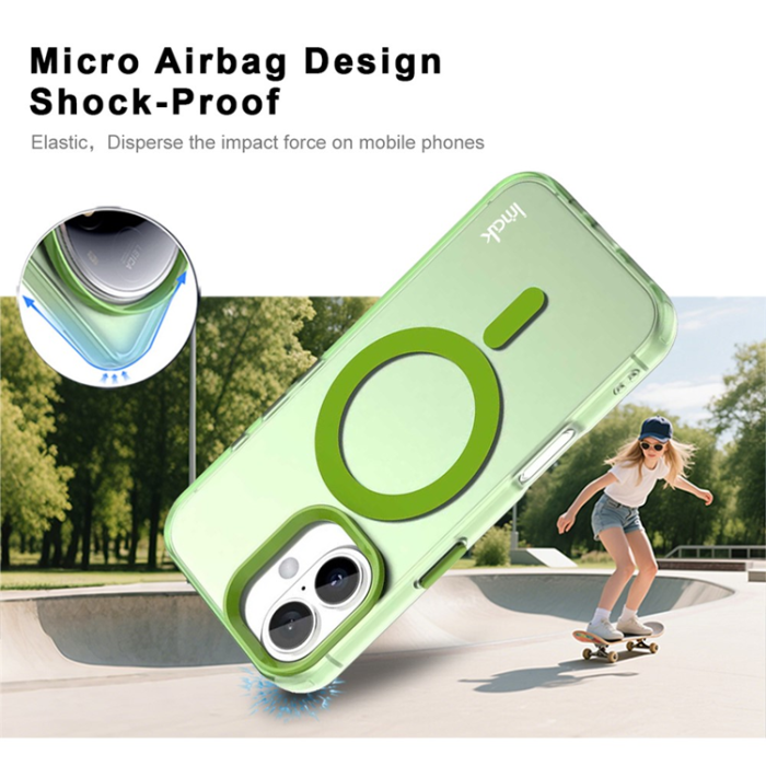 Imak - IMAK iPhone 17 Mobilskal MagSafe Anti Drop - Grön