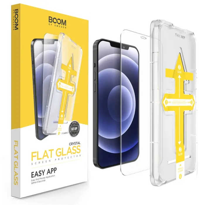 BOOM Flat Härdat Glas Skärmskydd iPhone 12 Pro Max | 5468 | AlltMobil