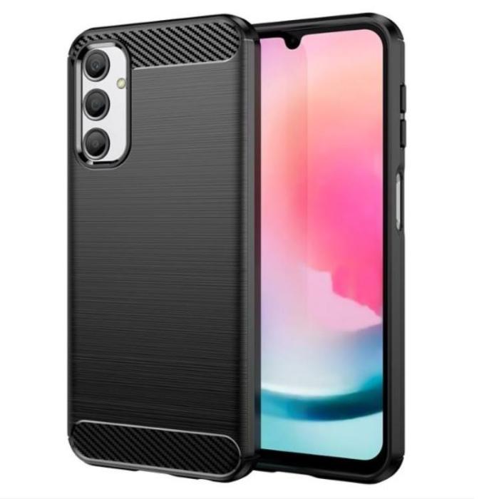 OEM - Galaxy A24 4G Mobilskal Carbon Fiber Brushed - Svart