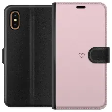 Gustaf - Pl&aring;nboksfodral till Apple iPhone XS Max med Litet Hj&auml;rta