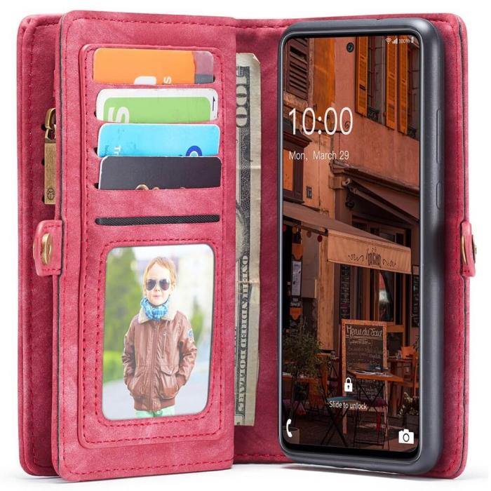 Caseme - CASEME 2-in-1 Plånboksfodral Samsung Galaxy A33 5G - Red