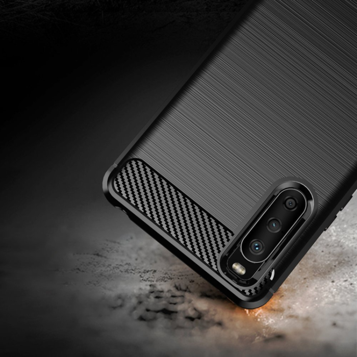 UTGATT5 - Sony Xperia 10 III Skal Carbon Flexible - Svart