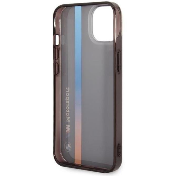 BMW - BMW iPhone 14 Mobilskal IML Tricolor Stripe - Svart