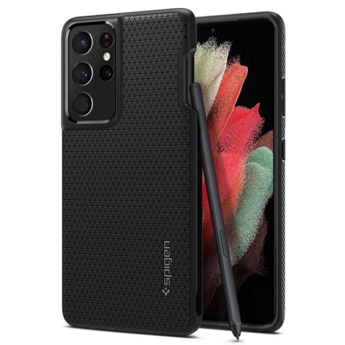 UTGATT - Spigen Liquid Air Skal Galaxy S21 Ultra - Matte Svart