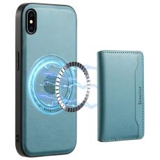 DENIOR - DENIOR iPhone XS Max Fodral Kickstand KonstL&auml;der Bl&aring;