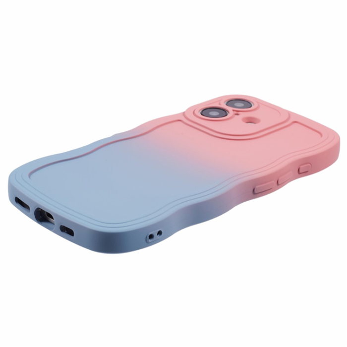 A-One Brand - iPhone 17 Mobiskal Gradient Color TPU - Rosa + Himmelsblå