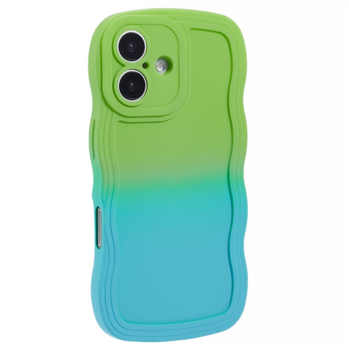 A-One Brand - iPhone 17 Mobiskal Gradient Color TPU - Grön + Babyblå
