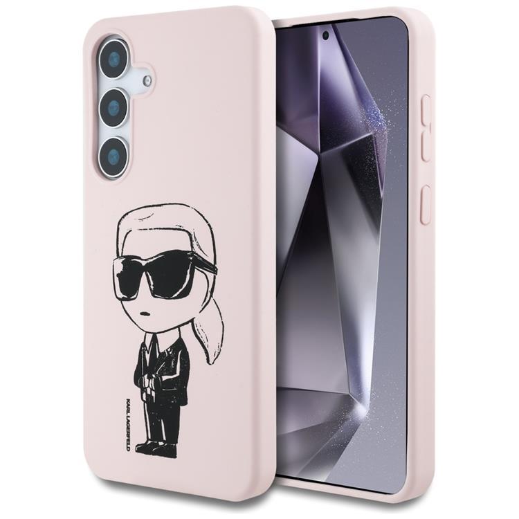 Karl Lagerfeld Galaxy S25 Ultra Mobilskal MagSafe Silikon Graffiti Ikonik - Rosa | 2353 | AlltMobil