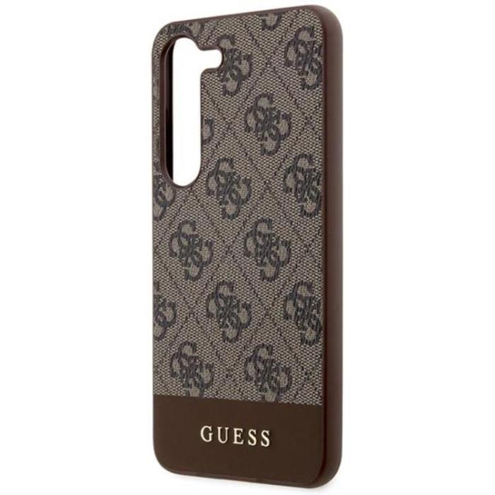 Guess - Guess Galaxy S23 Plus Skal Stripe Collection - Brun