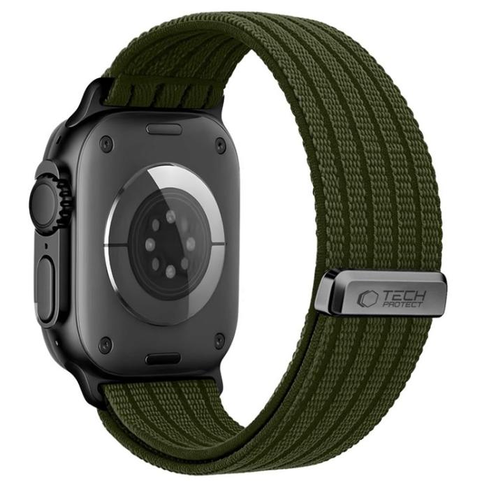 Tech-Protect - Tech-Protect Apple Watch (44/45/46/49mm) Armband Nylon - Military Grön