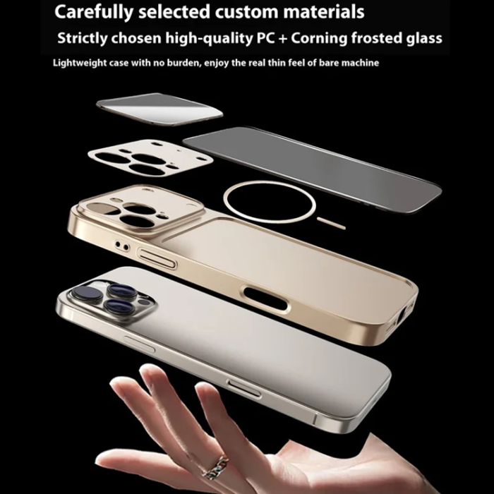 A-One Brand - iPhone 16 Pro Skal med iPhone 17 Pro Utseende - Titanblå