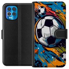 iSecrets - Pl&aring;nboksfodral till Motorola Edge S med Fotbollar