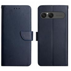 A-One Brand - Sony Xperia 10 VII Plånboksfodral Äkta läder - Blå