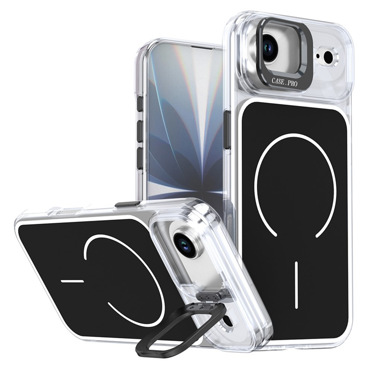 iPhone Air Mobilskal MagSafe Lens Kickstand TPU + PC (Svart) | 2353 | AlltMobil