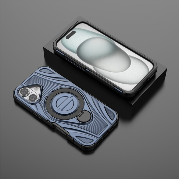 A-One Brand - iPhone 17 Mobilskal MagSafe Magnetic Kickstand - Mörkblå