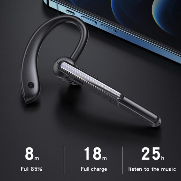OEM - Single In-Ear Hörlur Bluetooth med Mic Business Noise Canceling P40 - Svart