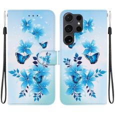 OEM - Pl&aring;nboksfodral f&ouml;r Samsung Galaxy S26 Ultra Konstl&auml;der - Bl&aring; fj&auml;ril