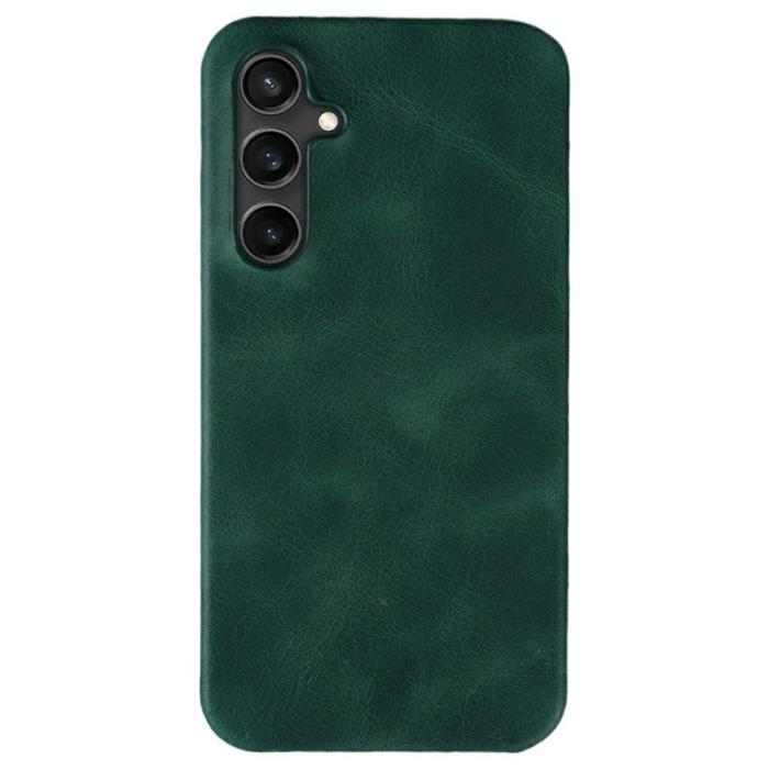 OEM - Mobilskal för Samsung Galaxy S26 Magnetiskt Äkta läder PC - Grön