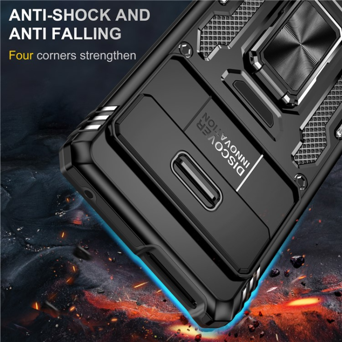 A-One Brand - Google Pixel 7A Mobilskal Armor Kickstand - Svart