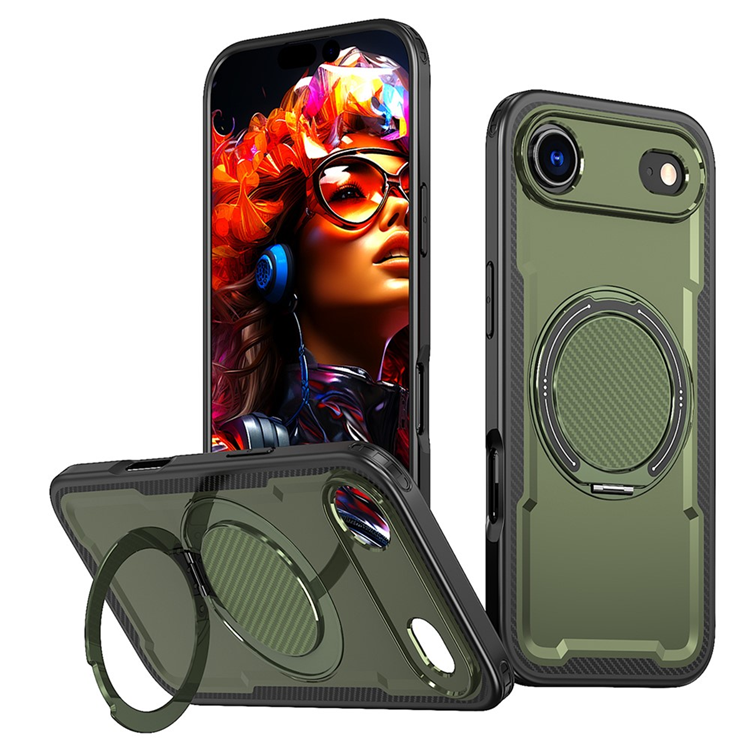 iPhone Air Mobilskal MagSafe TPU+PC Kickstand - Olivgrön | 2353 | AlltMobil