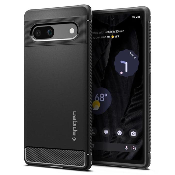UTGATT - Spigen Google Pixel 7A Mobilskal Rugged Armor - Matte Svart