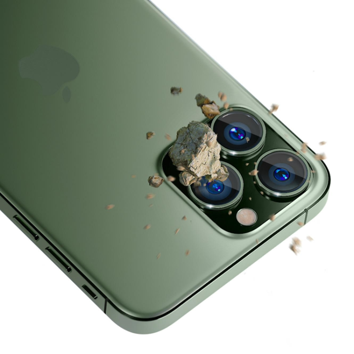 3MK - 3MK iPhone 13 Pro/13 Pro Max härdat glas Kameraskydd - Grön