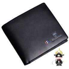 BULLCAPTAIN - BULLCAPTAIN QB0003 Bifold Pl&aring;nbok L&auml;der Herr Svart