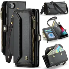 Caseme - CASEME Pl&aring;nboksfodral Konstl&auml;der f&ouml;r iPhone 6/6s/7/8/SE 2020/2022 - Svart