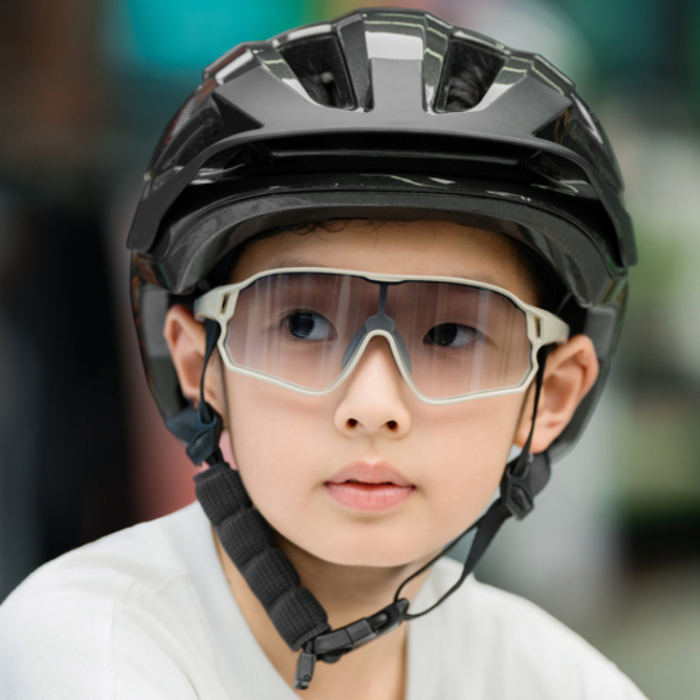 Rockbros - Rockbros LK-67 Cykelhjälm för Barn med Avtagbart Visir 54–58 cm - Svart